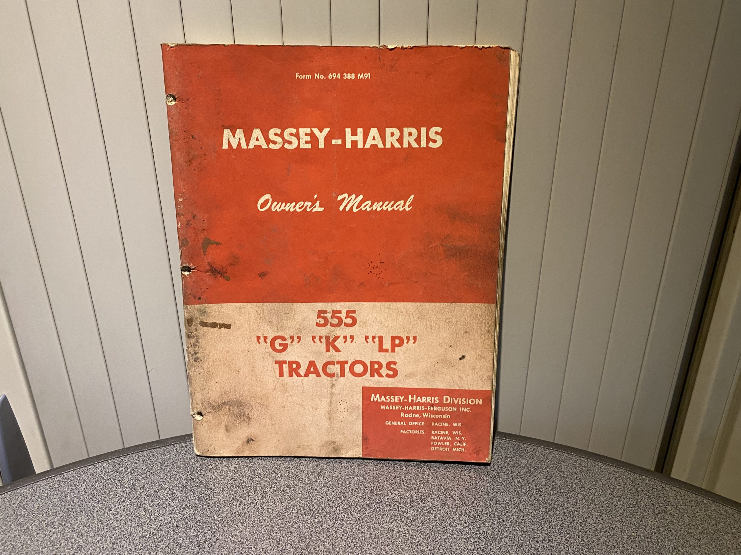 Massey Harris 555 manual