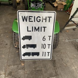 Weight Limit bord