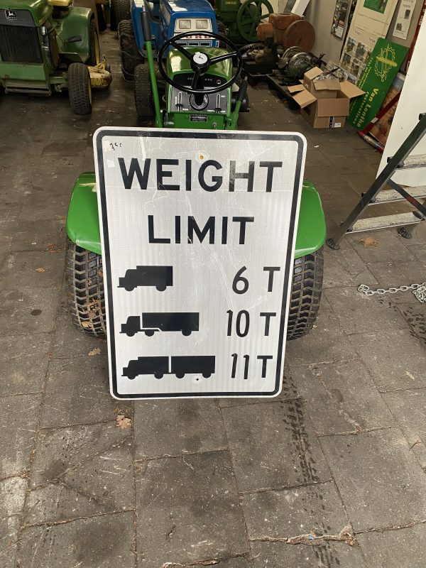 Weight Limit bord