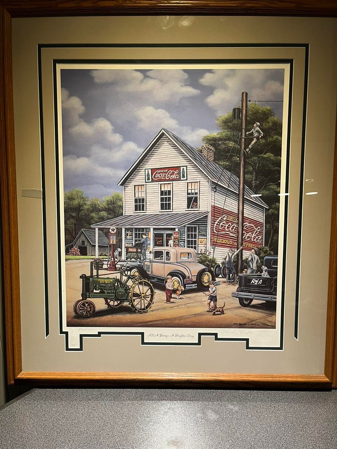 John Deere /Coca cola  schilderij